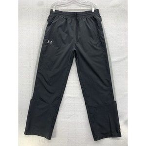 Under Armour Sweatpants Men's X-Large Black Mesh Lining Vent Breathable Zip Leg